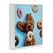 Stupell Industries Funny Dog Licking Donut Framed Giclee Art